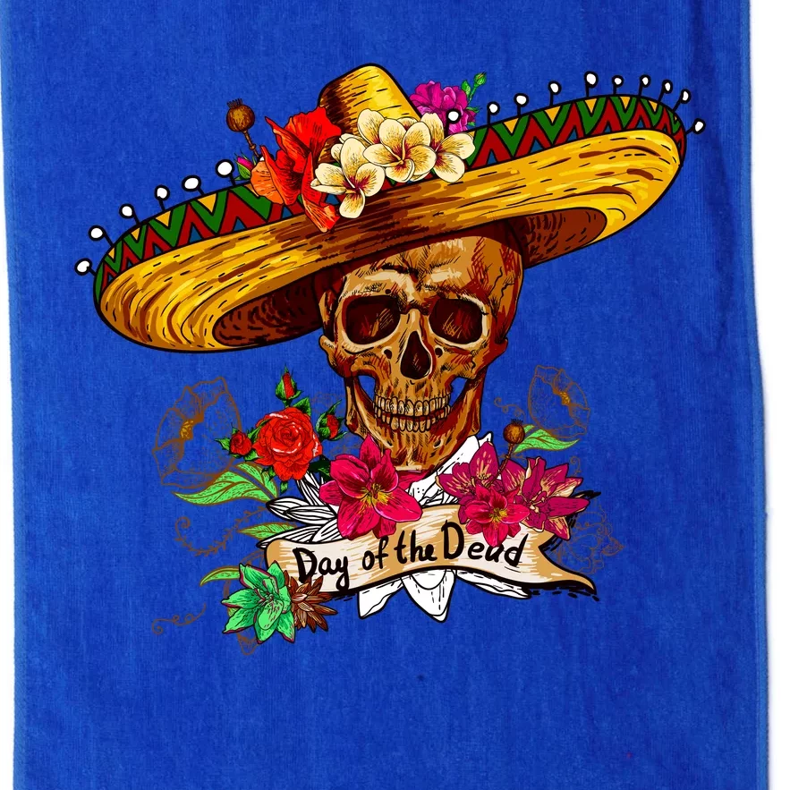 Day of the Dead Sugar Skull Sombrero Platinum Collection Golf Towel