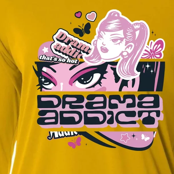 Drama Addict Y2K Diva Cooling Performance Long Sleeve Crew