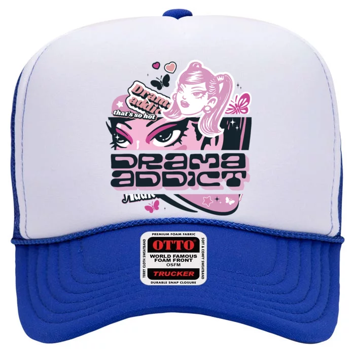 Drama Addict Y2K Diva High Crown Mesh Trucker Hat