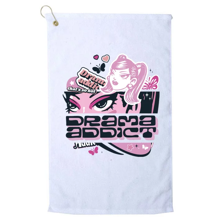 Drama Addict Y2K Diva Platinum Collection Golf Towel