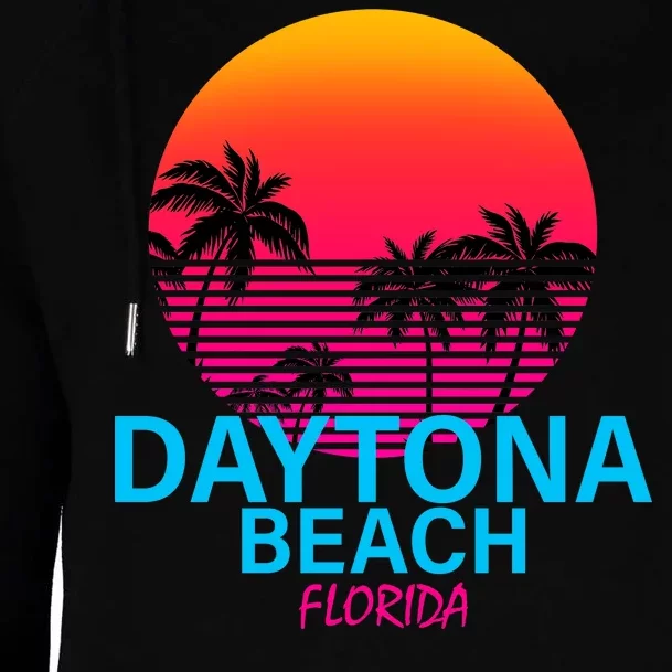 Daytona Beach Florida Womens Funnel Neck Pullover Hood