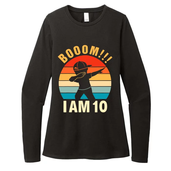 Dabbing Birthday 10 Years Old 10th Birthday Outfit Boy Womens CVC Long Sleeve Shirt