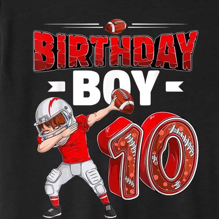 dabbing boy 10 year old American football 10th birthday ChromaSoft Performance T-Shirt