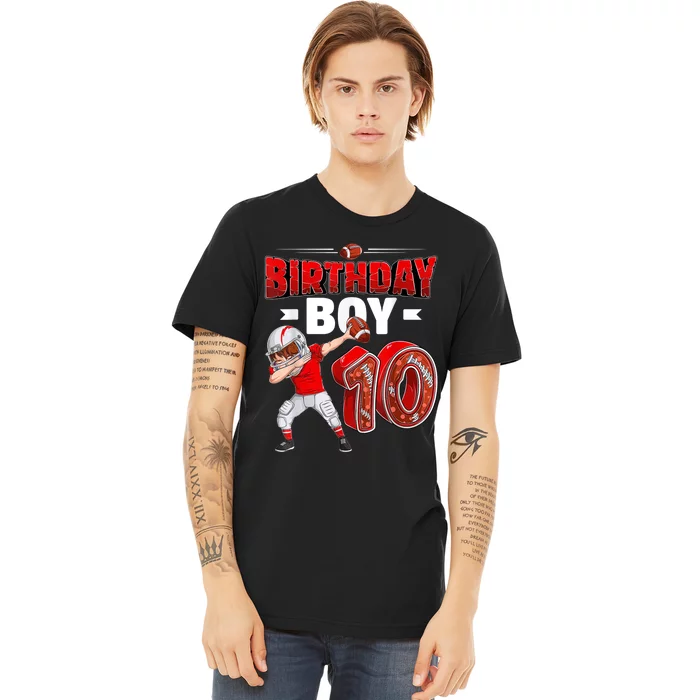 dabbing boy 10 year old American football 10th birthday Premium T-Shirt