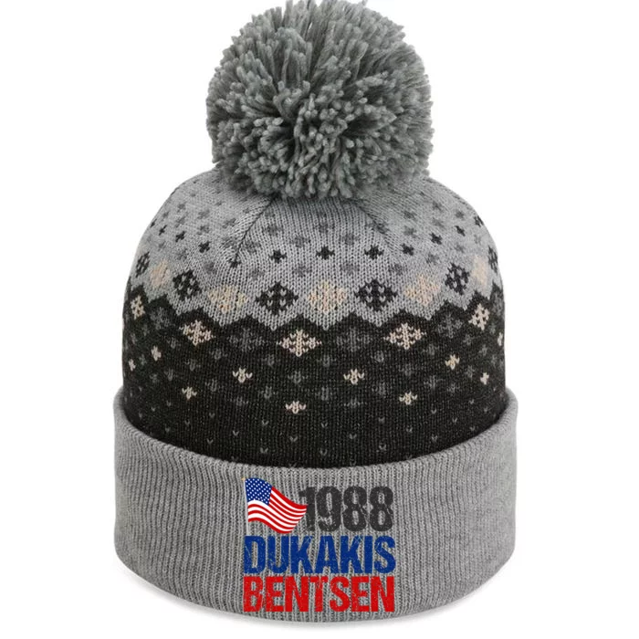 Dukakis Bentsen 1988 Retro Democrat Election The Baniff Cuffed Pom Beanie