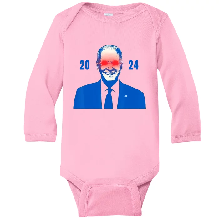 Dark Brandon 2024 Biden Funny new campaign Baby Long Sleeve Bodysuit