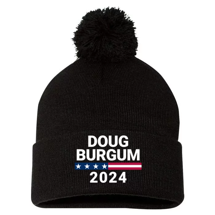 Doug Burgum 2024 Doug Burgum For Presidential Election Pom Pom 12in Knit Beanie