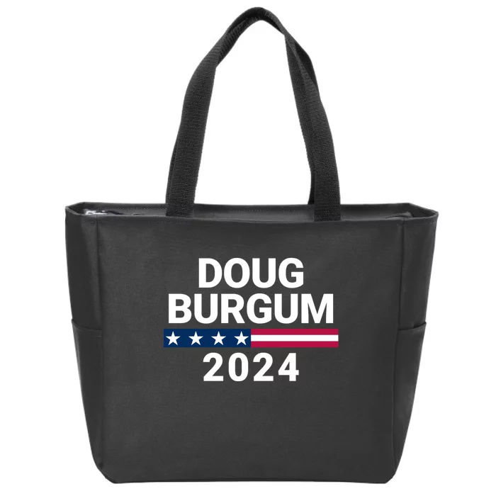 Doug Burgum 2024 Doug Burgum For Presidential Election Zip Tote Bag