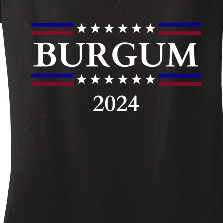 Doug Burgum 2024 Doug Burgum For Presidential Election Women's V-Neck T-Shirt