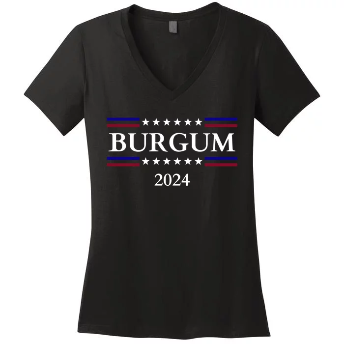 Doug Burgum 2024 Doug Burgum For Presidential Election Women's V-Neck T-Shirt