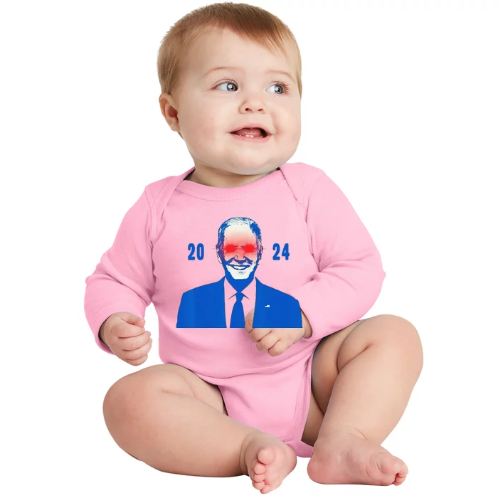 Dark Brandon 2024 Biden Funny new campaign Baby Long Sleeve Bodysuit