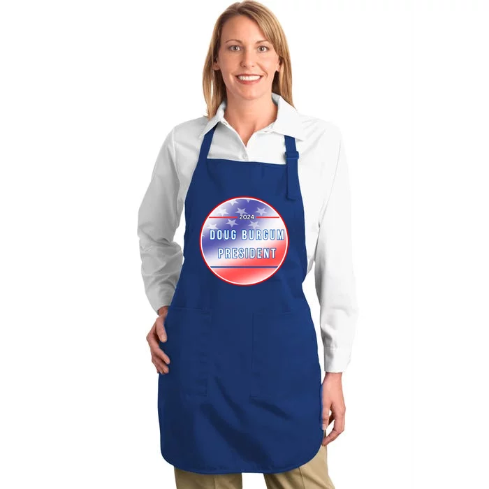 Doug Burgum 2024 Doug Burgum For Presidential Election Full-Length Apron With Pocket