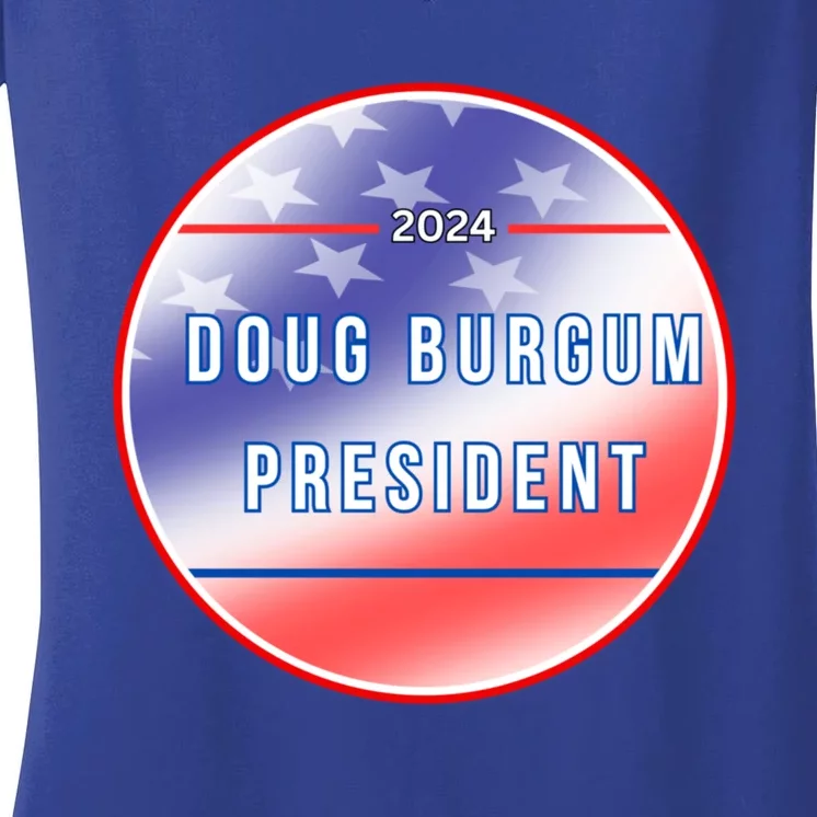 Doug Burgum 2024 Doug Burgum For Presidential Election Women's V-Neck T-Shirt