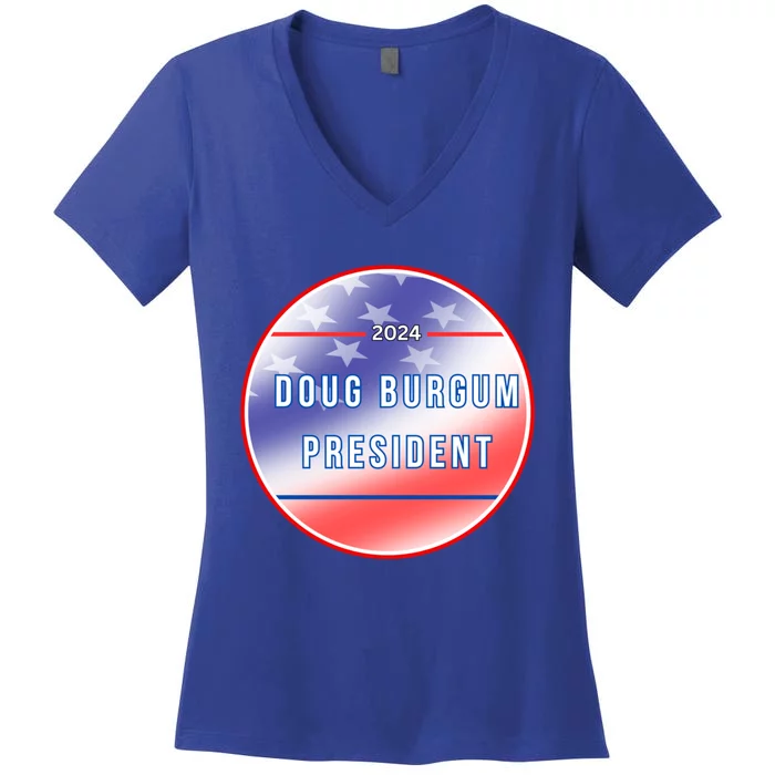 Doug Burgum 2024 Doug Burgum For Presidential Election Women's V-Neck T-Shirt