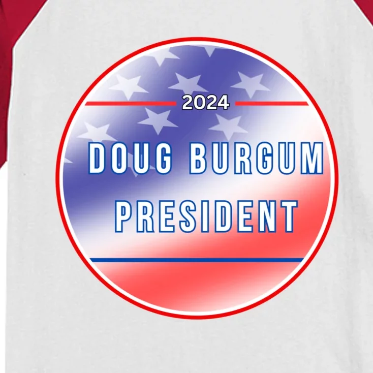 Doug Burgum 2024 Doug Burgum For Presidential Election Kids Colorblock Raglan Jersey