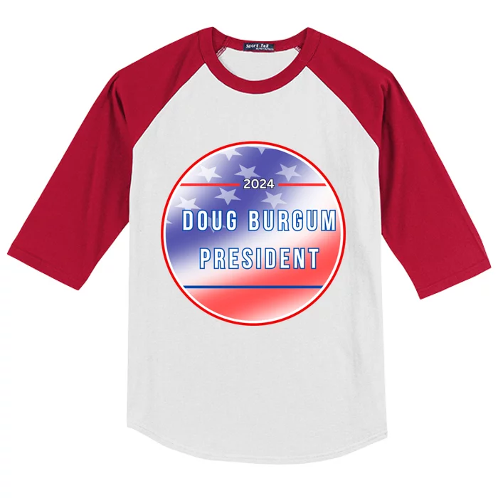 Doug Burgum 2024 Doug Burgum For Presidential Election Kids Colorblock Raglan Jersey