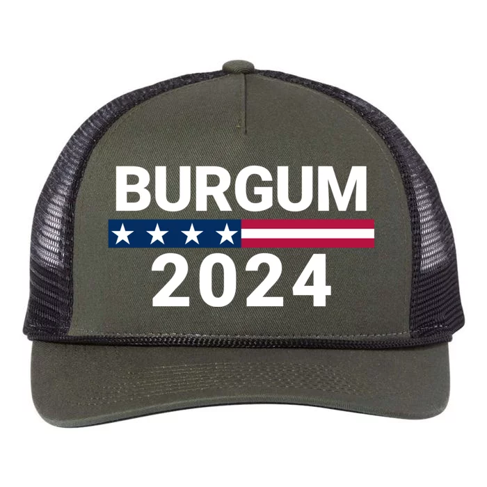 Doug Burgum 2024 Doug Burgum For Presidential Election Retro Rope Trucker Hat Cap