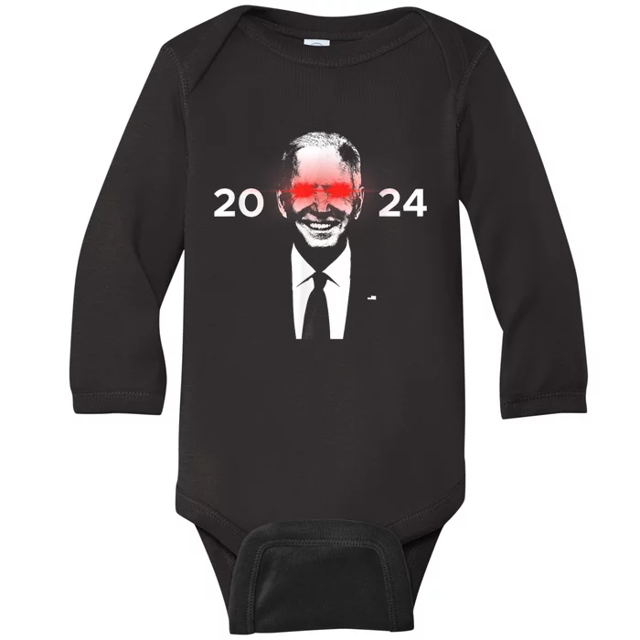 Dark Brandon 2024 Joe Biden's Campaign Baby Long Sleeve Bodysuit