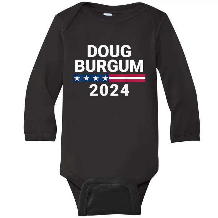 Doug Burgum 2024 Doug Burgum For Presidential Election 2024 Baby Long Sleeve Bodysuit