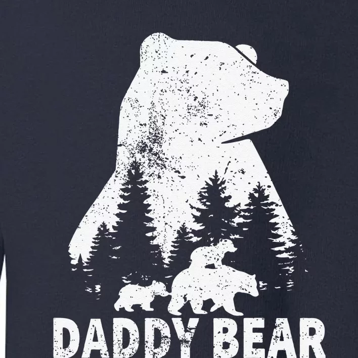 Daddy Bear 2 Cubs Father Day Funny Daddy Bear Twin Dad 2 Toddler Sweatshirt