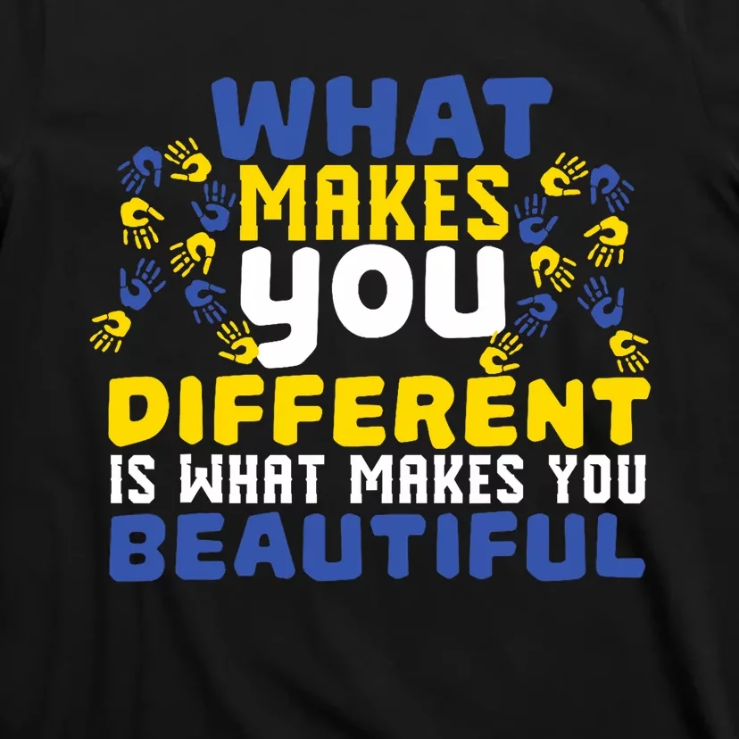 Different Beautiful 21 World Down Syndrome Awareness Day T-Shirt