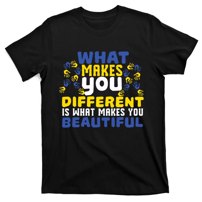 Different Beautiful 21 World Down Syndrome Awareness Day T-Shirt