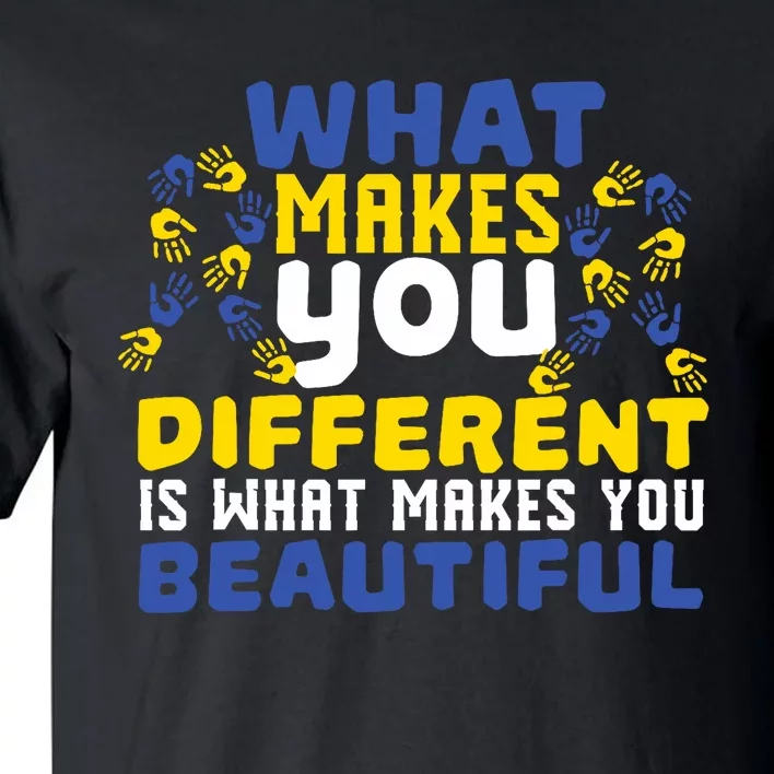 Different Beautiful 21 World Down Syndrome Awareness Day Tall T-Shirt