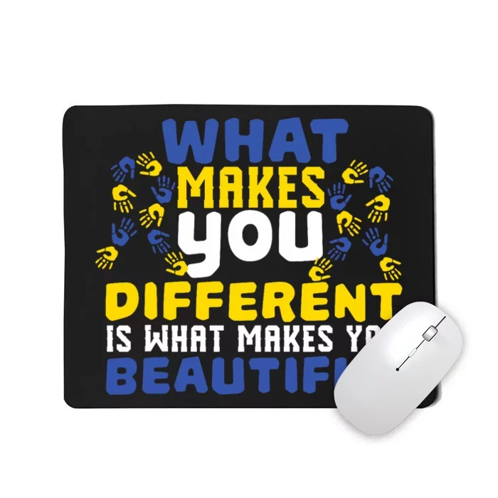 Different Beautiful 21 World Down Syndrome Awareness Day Mousepad