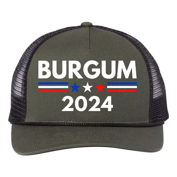 Doug Burgum 2024 Doug Burgum For Presidential Election 2024 Retro Rope Trucker Hat Cap