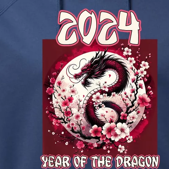 Dragon & Blossoms 2024 Year Of The Dragon Performance Fleece Hoodie