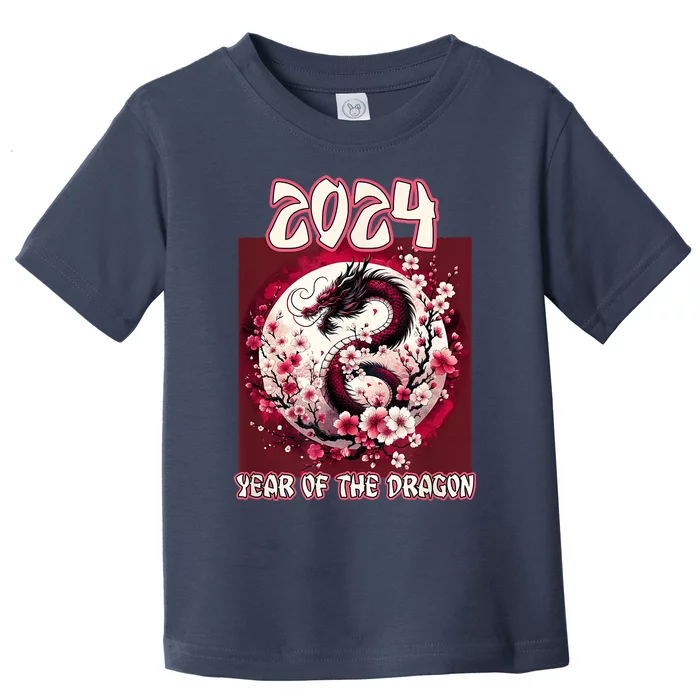 Dragon & Blossoms 2024 Year Of The Dragon Toddler T-Shirt