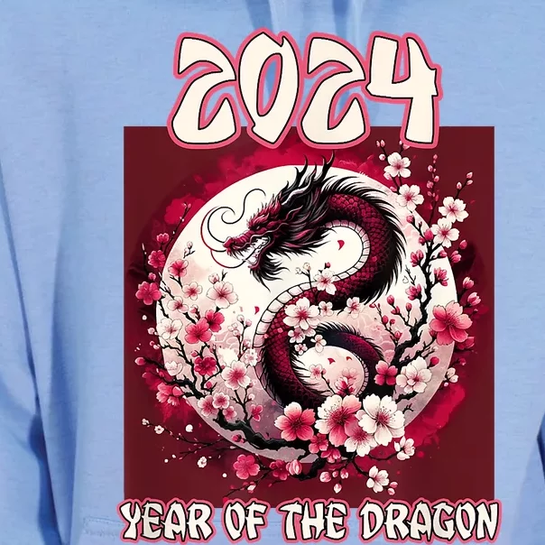 Dragon & Blossoms 2024 Year Of The Dragon Unisex Surf Hoodie