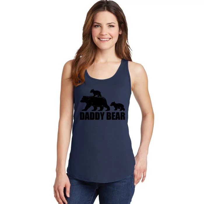 Daddy Bear 2 Cubs Daddy Bear Twin T Dad 2 T Ladies Essential Tank