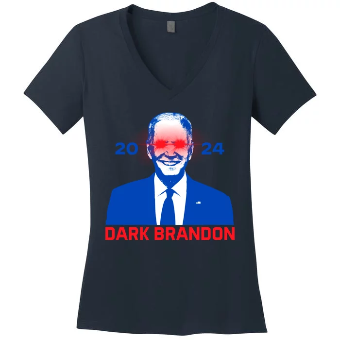 Dark Brandon 2024 Joe Biden Harris 2024 Election Women's V-Neck T-Shirt