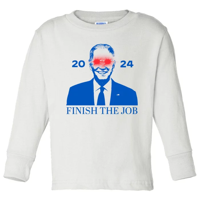 Dark Brandon 2024 Biden Harris 2024 Toddler Long Sleeve Shirt