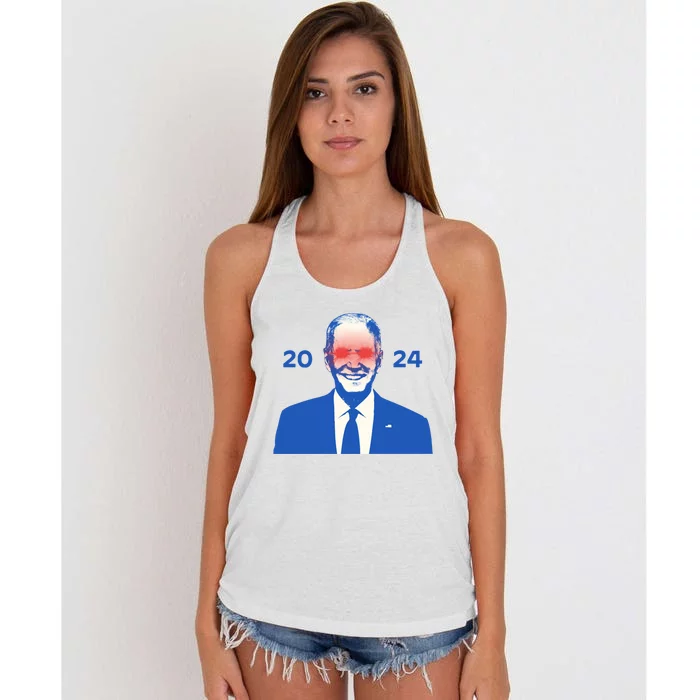 Dark Brandon 2024 Joe BidenS Campaign Women's Knotted Racerback Tank