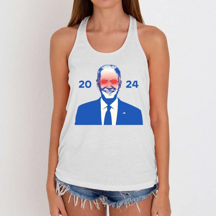 Dark Brandon 2024 Joe BidenS Campaign Women's Knotted Racerback Tank