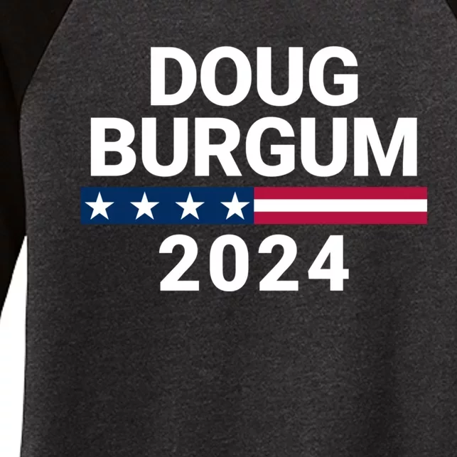 Doug Burgum 2024 Doug Burgum For Presidential Election 2024 Women's Tri-Blend 3/4-Sleeve Raglan Shirt