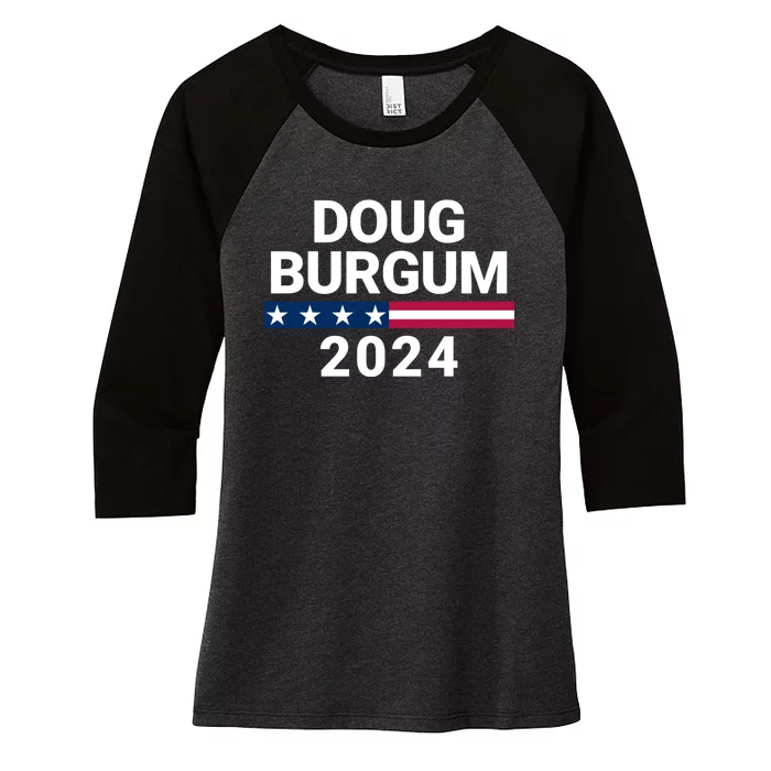 Doug Burgum 2024 Doug Burgum For Presidential Election 2024 Women's Tri-Blend 3/4-Sleeve Raglan Shirt