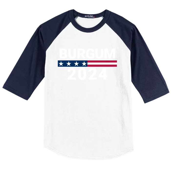 Doug Burgum 2024 Doug Burgum For Presidential Election 2024 Baseball Sleeve Shirt