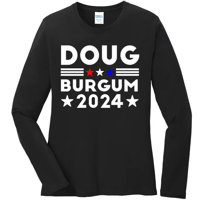 Doug Burgum 2024 Doug Burgum For Presidential Election 2024 Ladies Long Sleeve Shirt