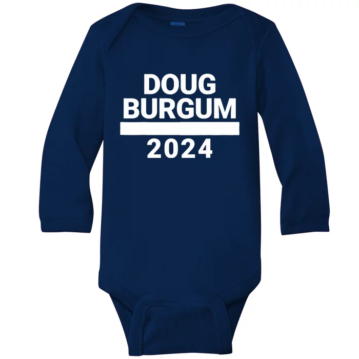 Doug Burgum 2024 Doug Burgum For Presidential Election 2024 Baby Long Sleeve Bodysuit