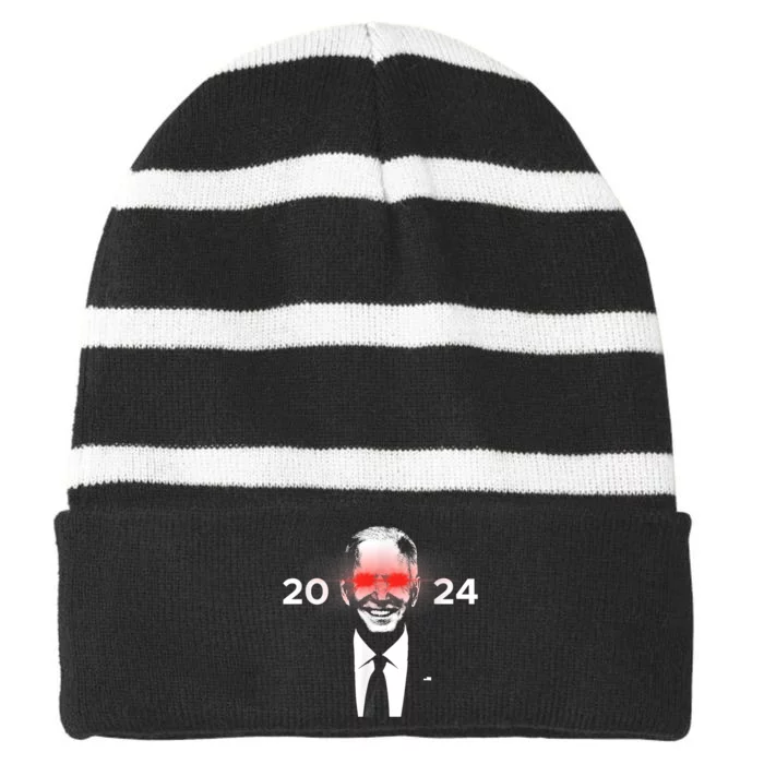 Dark Brandon 2024 Biden Harris 2024 Striped Beanie with Solid Band