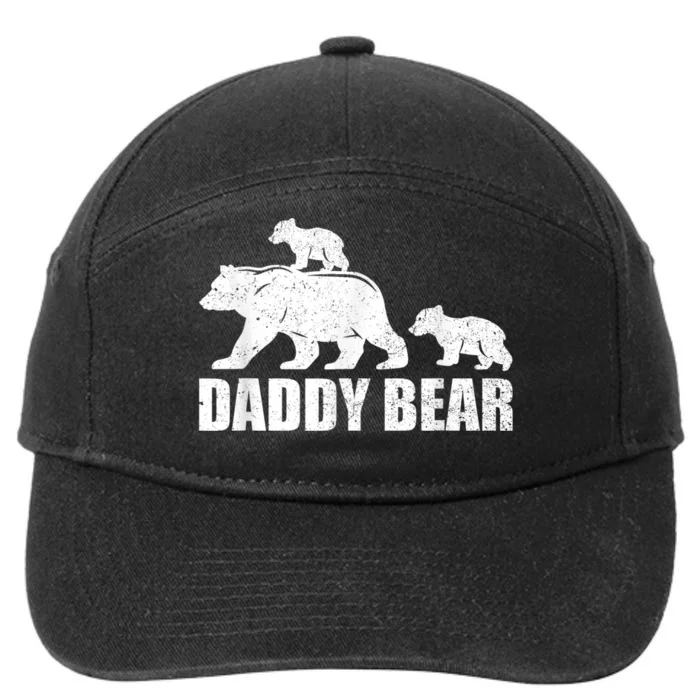 Daddy Bear 2 Cubs Shirt Daddy Bear Twin  Dad 2 7-Panel Snapback Hat