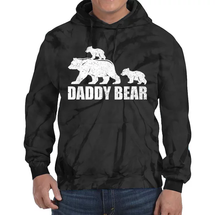 Daddy Bear 2 Cubs Shirt Daddy Bear Twin  Dad 2 Tie Dye Hoodie