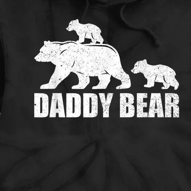 Daddy Bear 2 Cubs Shirt Daddy Bear Twin  Dad 2 Tie Dye Hoodie