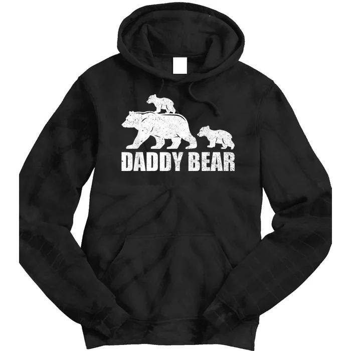 Daddy Bear 2 Cubs Shirt Daddy Bear Twin  Dad 2 Tie Dye Hoodie