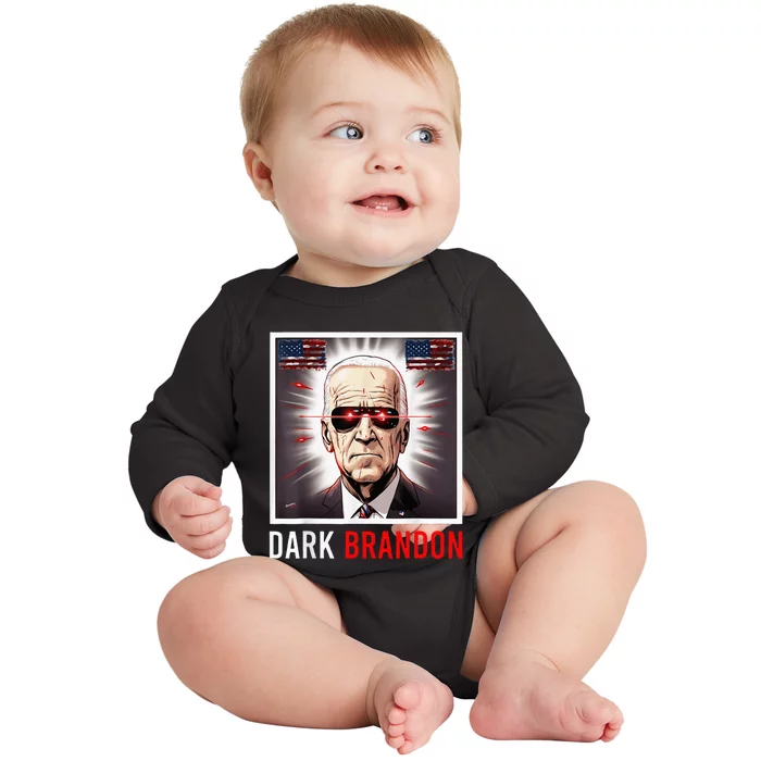 Dark Brandon 2024 Biden Funny New Campaign Baby Long Sleeve Bodysuit