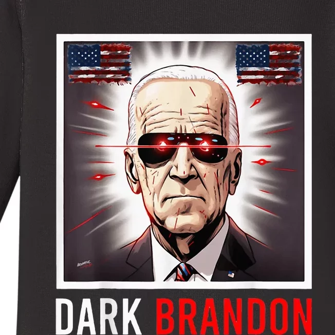 Dark Brandon 2024 Biden Funny New Campaign Baby Long Sleeve Bodysuit