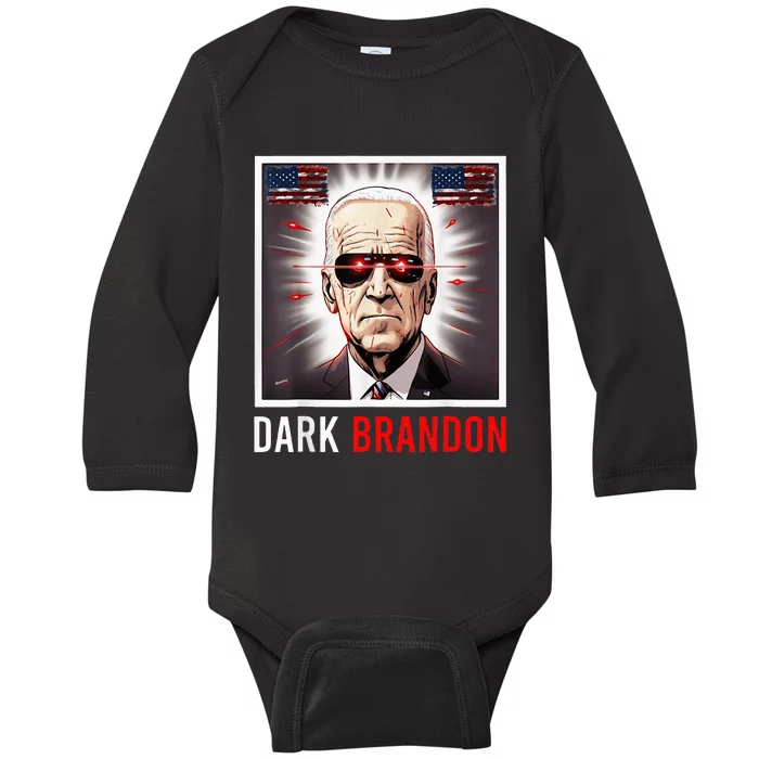 Dark Brandon 2024 Biden Funny New Campaign Baby Long Sleeve Bodysuit